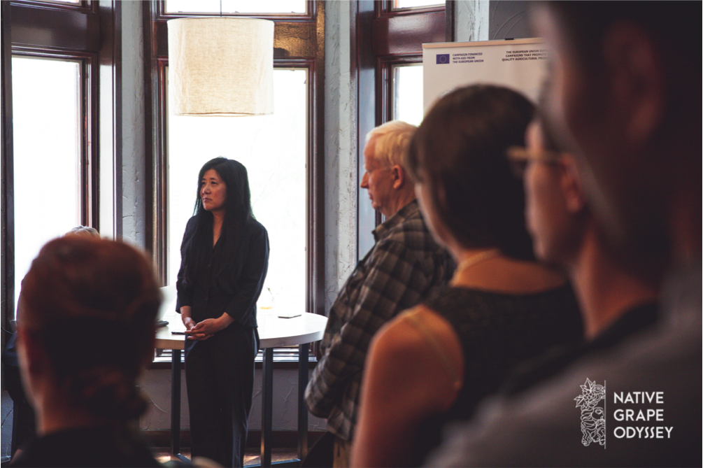 Stevie Kim at the NGO press event in Toronto